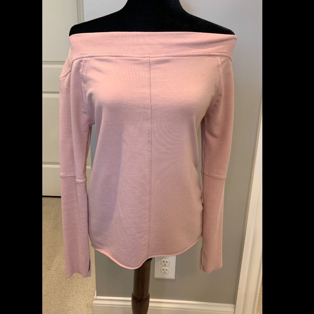 Off Shoulder Knit Top with back zipper detail